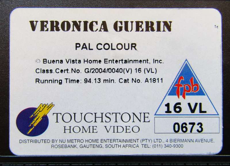 Veronica Guerin - Cate Blanchett - Movie VHS Tape (2004)