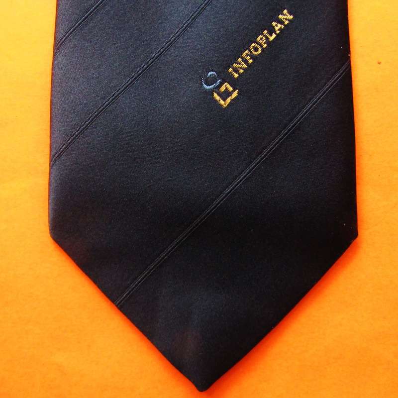 Old Infoplan Advertising Neck Tie