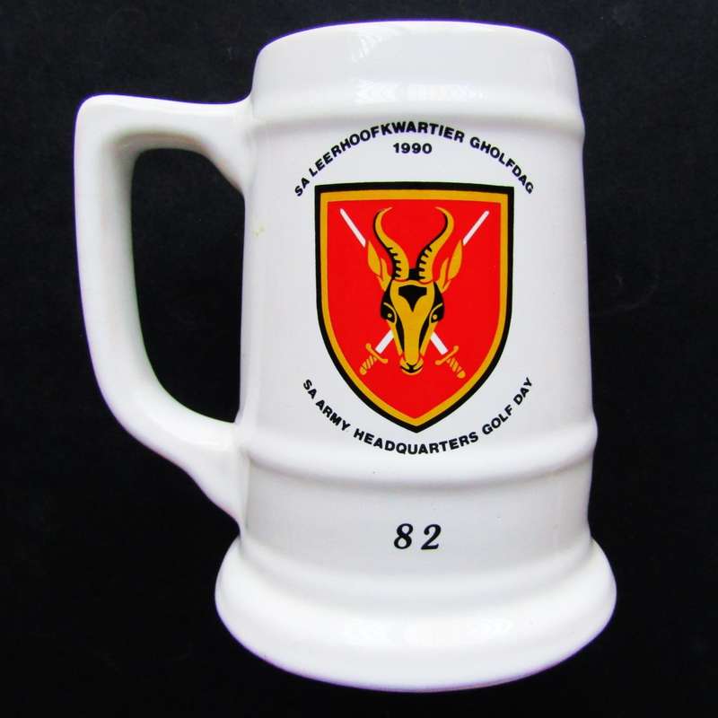 1990 SADF Army Headquarters Beer Mug