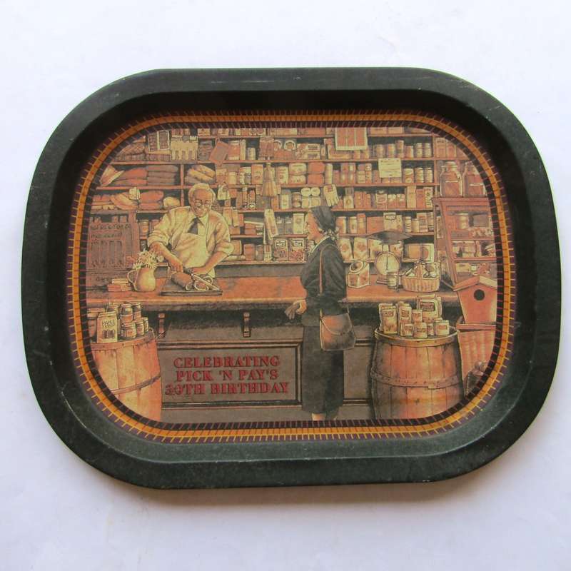 Old Pick 'n Pay 30th Birthday Metal Bar Tray