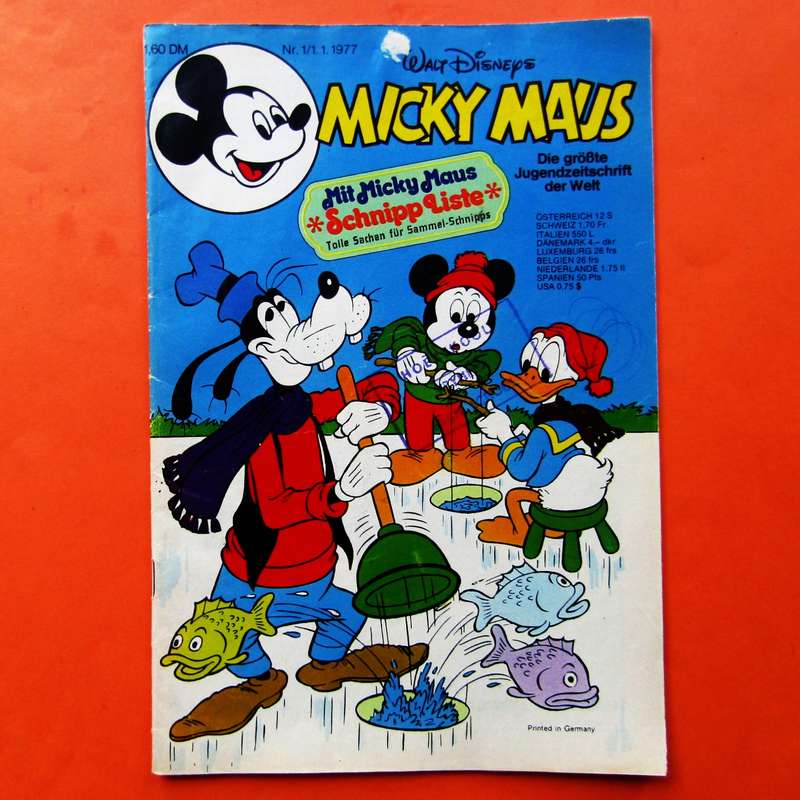 Mickey Mouse Nr 1 - German Walt Disney Comic Book (1977)