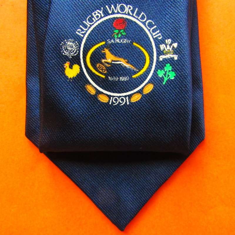 1991 World Cup Springbok Rugby Neck Tie
