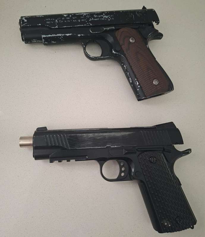 2 Old Metal BB Pistols - No Magazines
