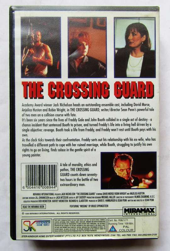 The Crossing Guard - Jack Nicholson - Movie VHS Tape (1996)