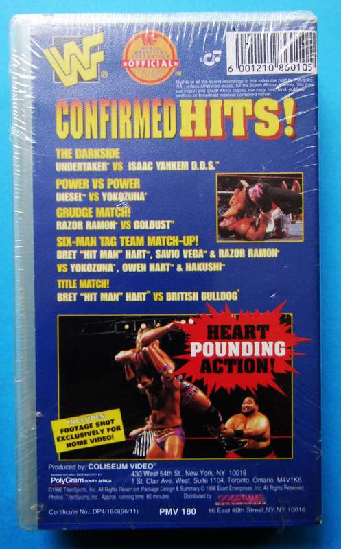 WWF Confirmed Hits! - NEW Factory Sealed - VHS Video Tape (1996)