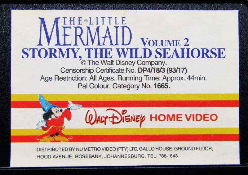 The Little Mermaid - Volume 2 - Walt Disney VHS Tape (1993)