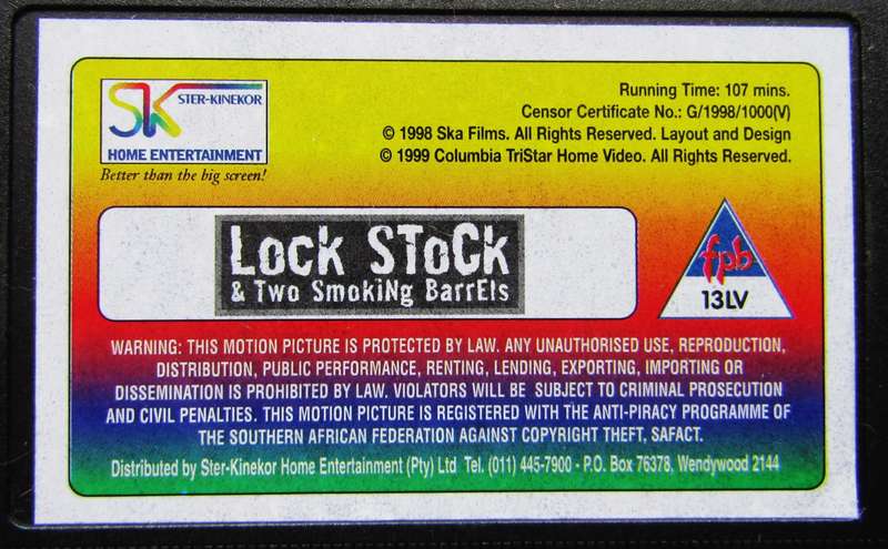 Lock, Stock and Two Smoking Barrels - Movie VHS Tape (1999)