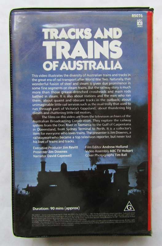 Tracks and Trains of Australia - VHS Video Tape (1987)