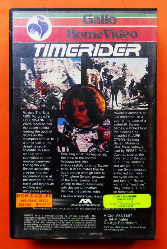 Timerider - Time Travel Movie VHS Tape (1983)