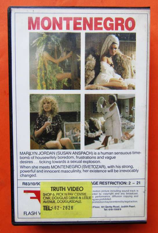 Montenegro - Dark Comedy Movie VHS Tape (1983)