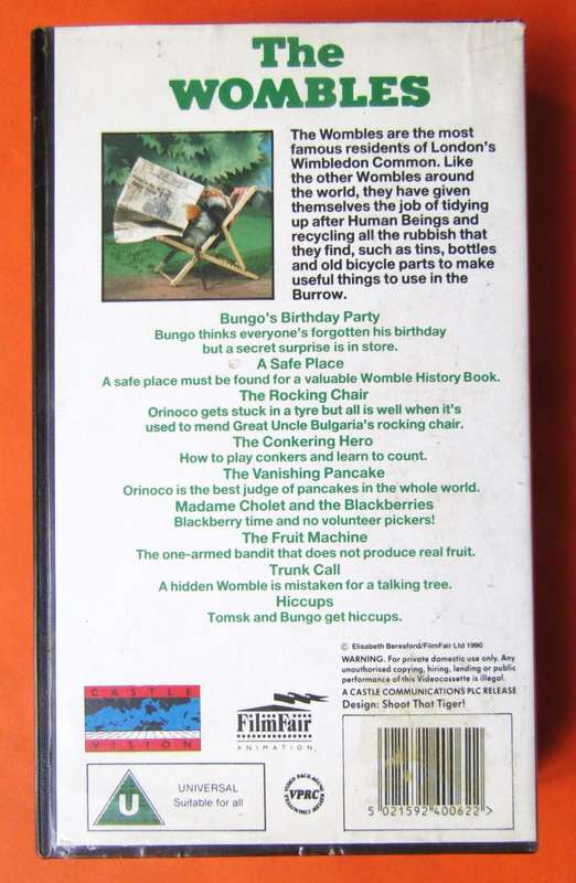 The Wombles - Bungo's Birthday Party - TV Series VHS Tape (1990)