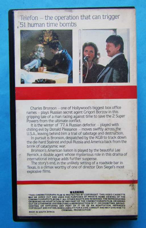 Telefon - Charles Bronson - Crime Movie VHS Tape (1977)