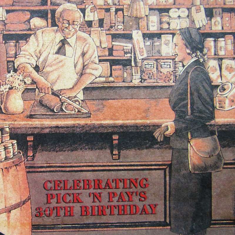 Old Pick 'n Pay 30th Birthday Metal Bar Tray