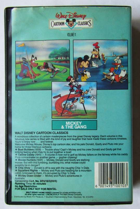 Mickey and the Gang - Walt Disney VHS Tape (1989)