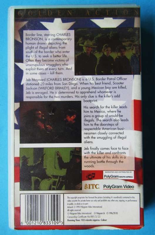 Borderline - Charles Bronson - Movie VHS Tape (1996)