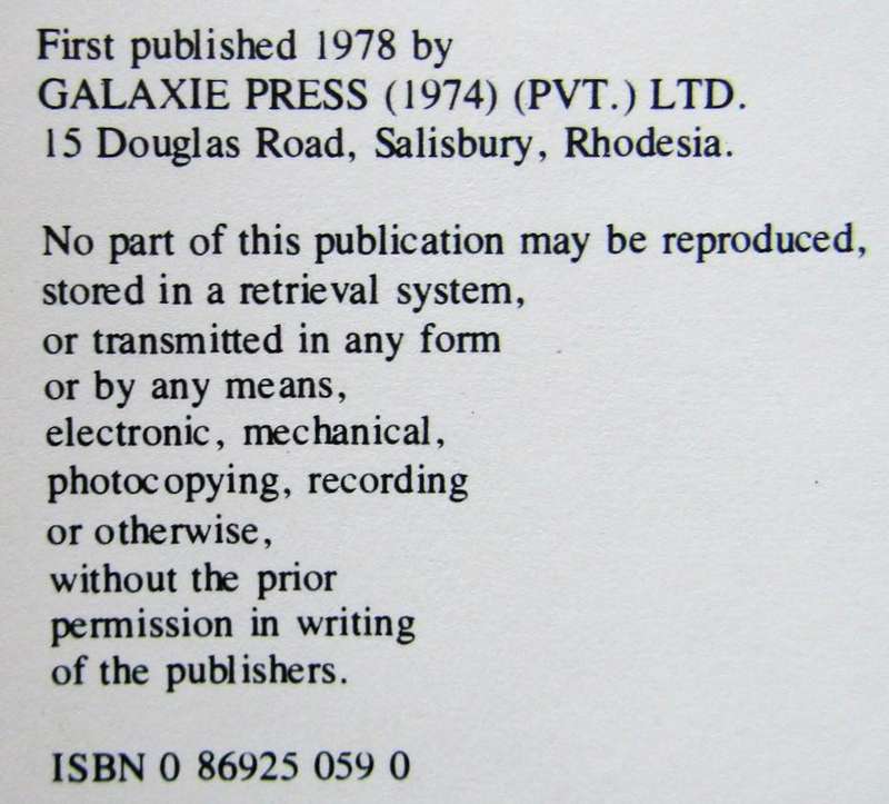 Rhodesia - Paddy Hartdegen - Big Hardcover Book (1978)