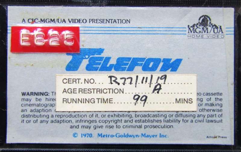 Telefon - Charles Bronson - Crime Movie VHS Tape (1977)