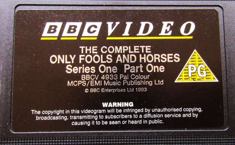 Only Fools and Horses - Complete Series One - Double VHS Tape Pack (1993)