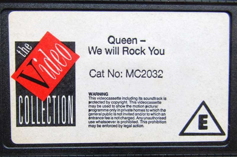 Queen - We Will Rock You - VHS Video Tape (1989)