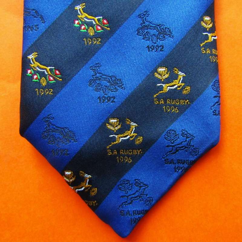 Old History of Springbok Rugby Neck Tie