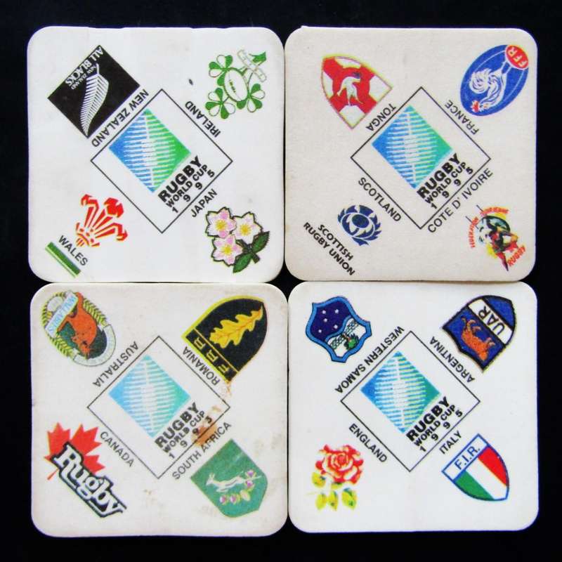 1995 Rugby World Cup Beer Coasters