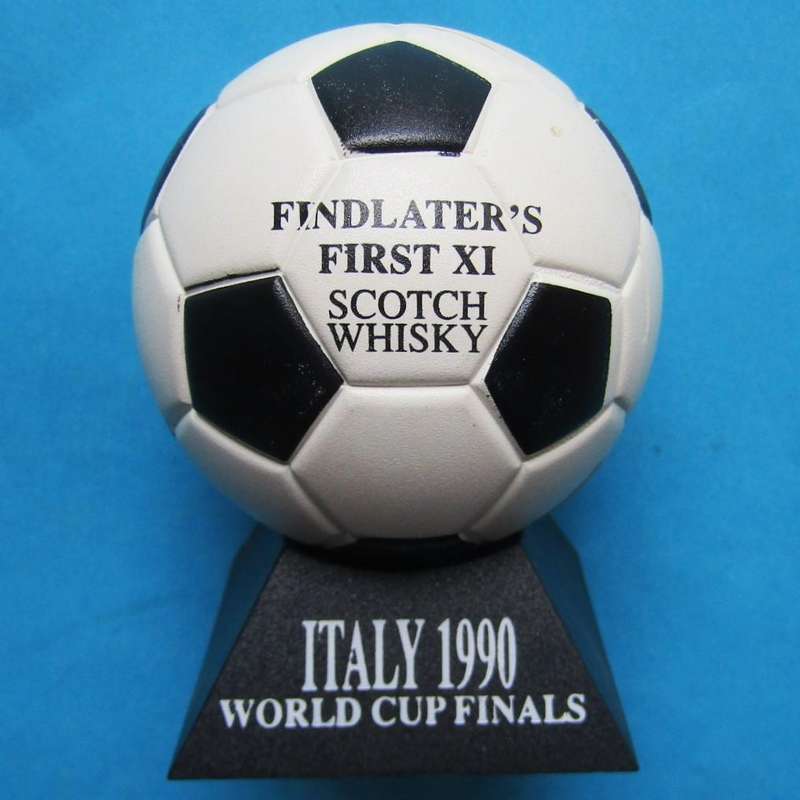 1990 Italy Soccer World Cup - Finlater's Whisky Soccer Ball Shaped Bottle