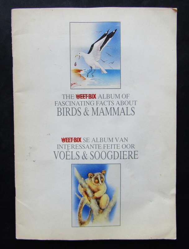 1990 Weet-Bix Birds and Mammals Sticker Card Album
