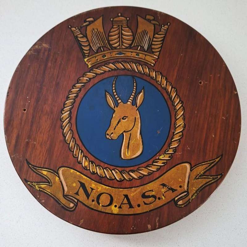 Old SA WW2 Navy Officers Association Wooden Plaque