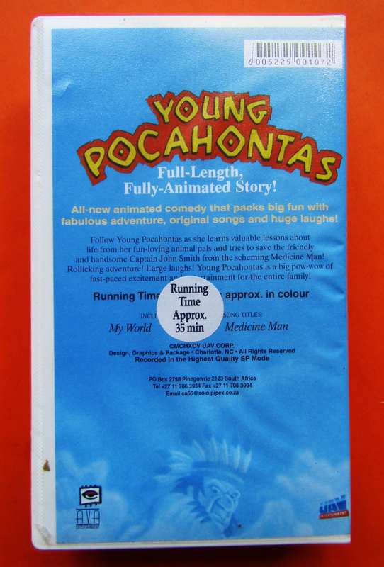Young Pocahontas - VHS Video Tape (1995)