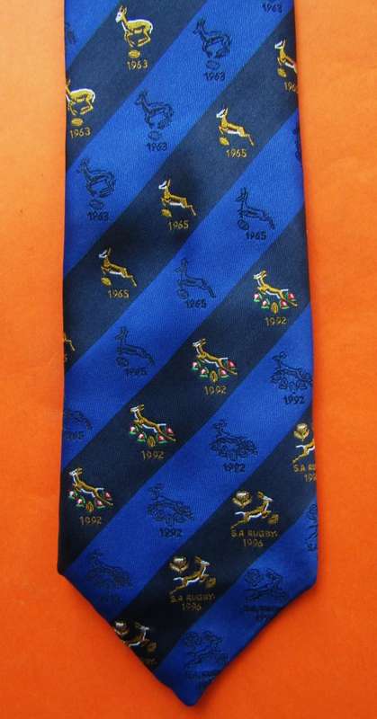 Old History of Springbok Rugby Neck Tie