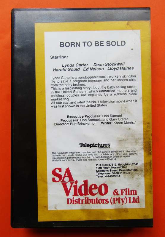 Born to Be Sold - Lynda Carter - Movie VHS Tape (1981)
