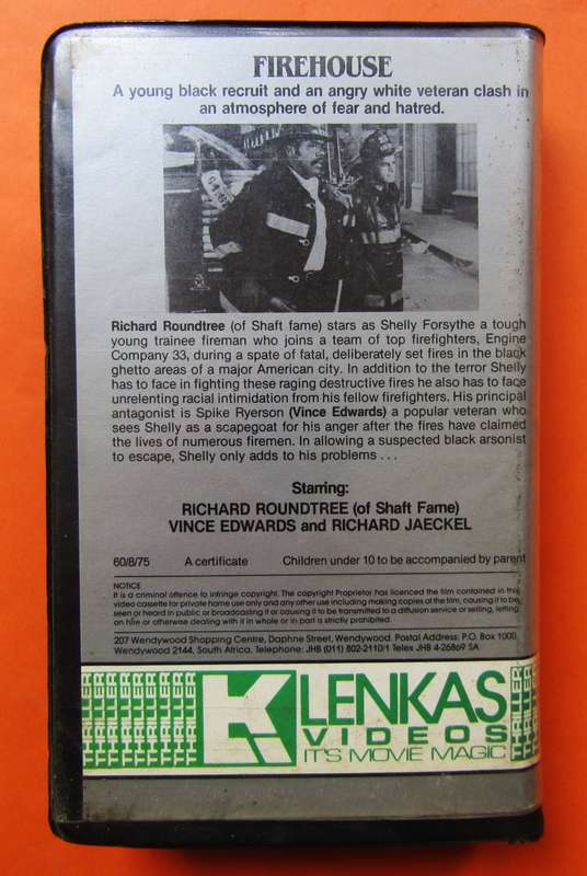 Firehouse - VHS Video Tape (1975)