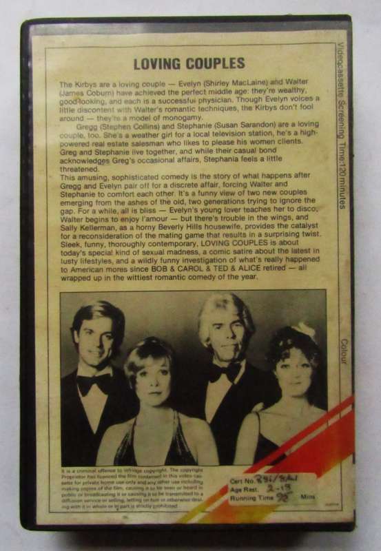 Loving Couples - Shirley MacLaine - Movie VHS Tape (1981)