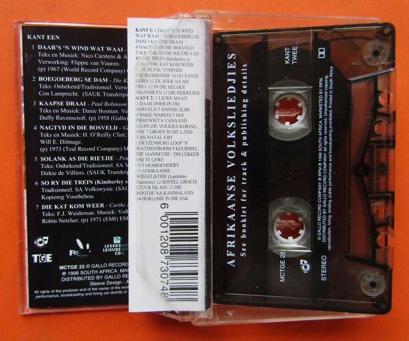 Afrikaanse Volksliedjies - Cassette Tape (1998)