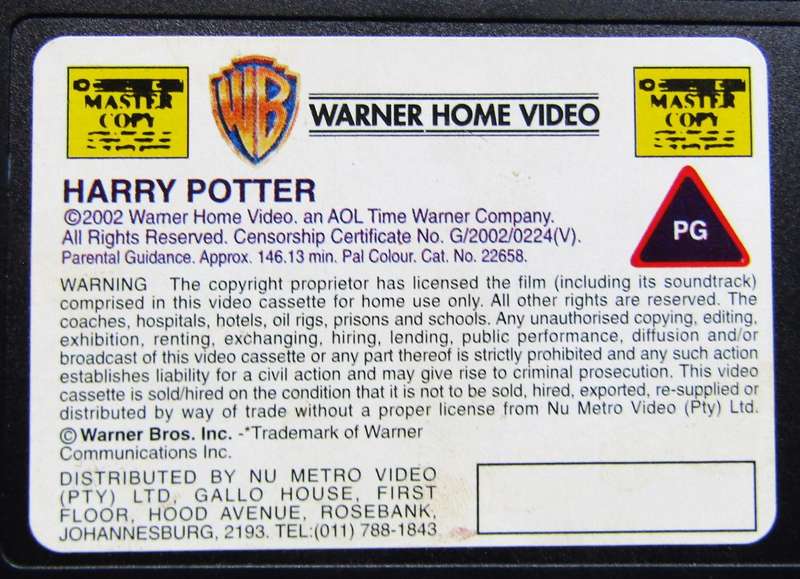 Harry Potter and the Philosopher's Stone - Movie VHS Tape (2002)
