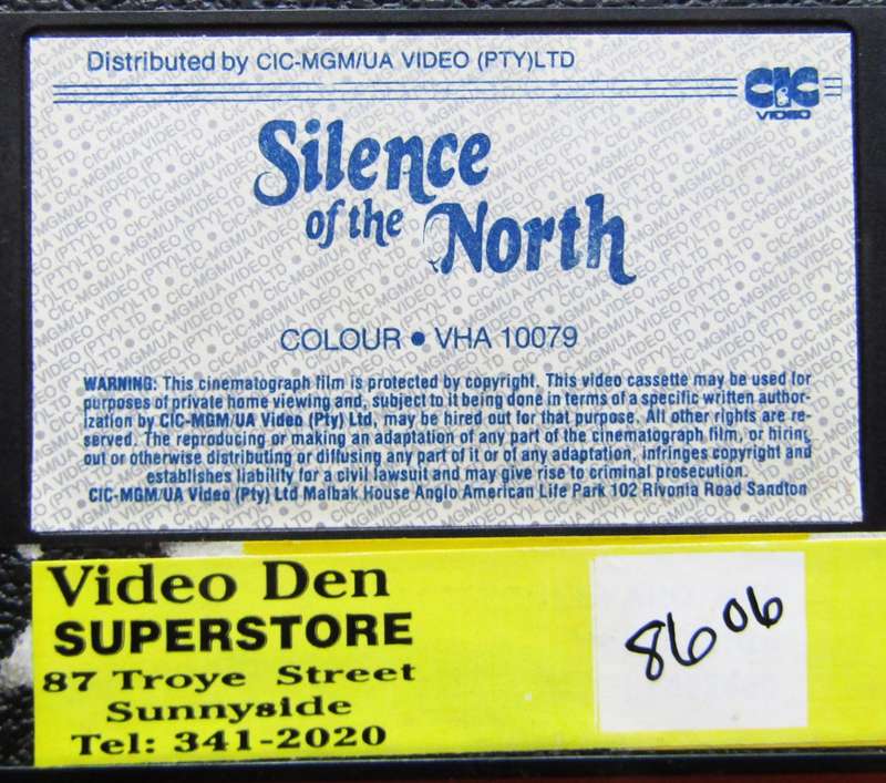 Silence of the North - Movie VHS Tape (1981)