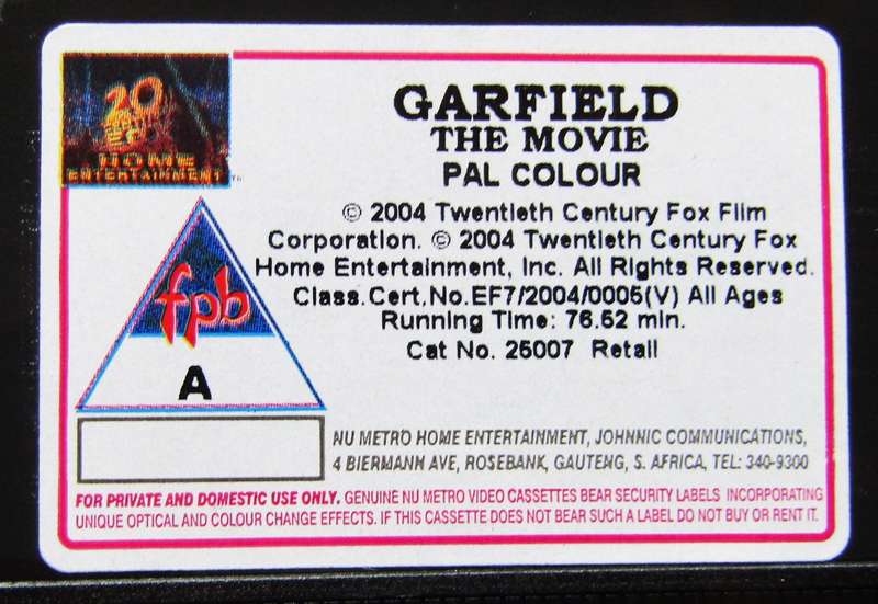 Garfield - The Movie - VHS Tape (2004)