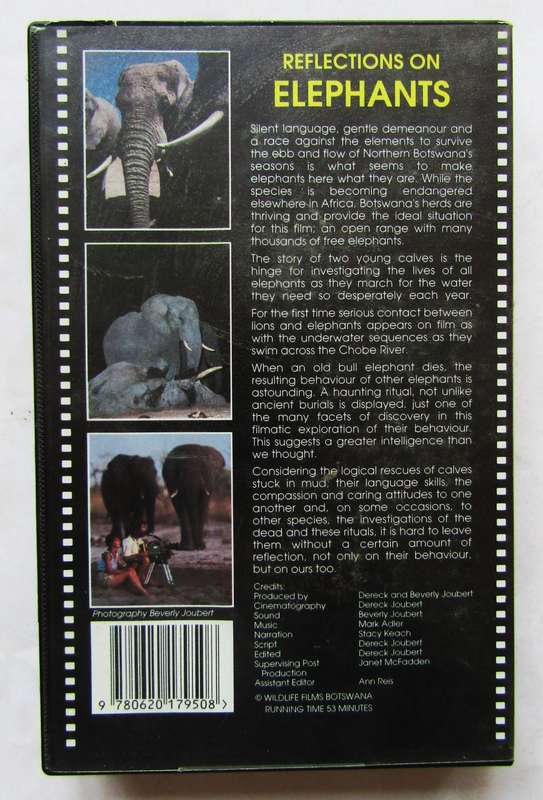 Reflections on Elephants - Wildlife VHS Video Tape