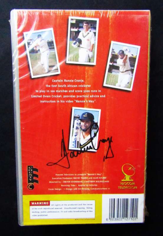 NEW Sealed - Hansie's Way - Cricket VHS Tape