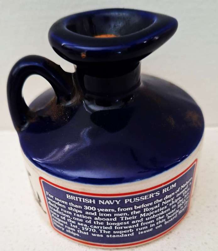 Old Miniature British Navy Pusser's Rum Bottle