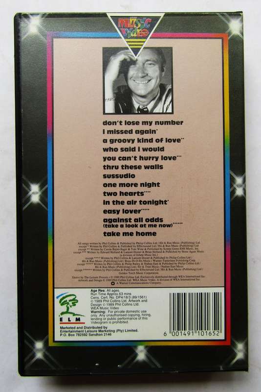 Phil Collins - The Singles Collection - VHS Video Tape (1989)