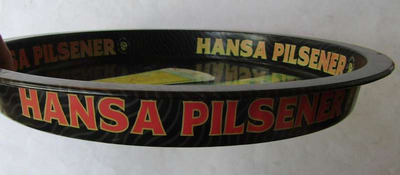 Old Hansa Pilsener Beer Metal Bar Tray