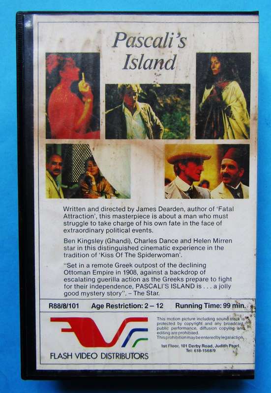 Pascali's Island - Ben Kingsley - Movie VHS Tape (1988)