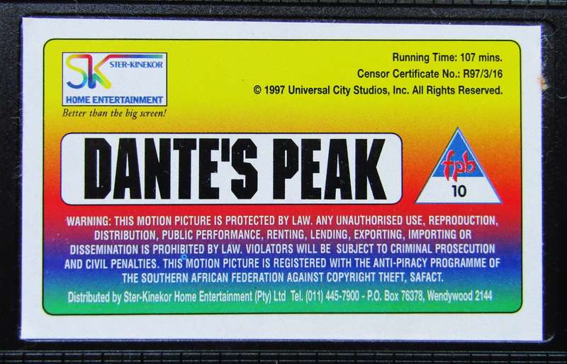 Dante's Peak - Pierce Brosnan - Movie VHS Tape (1997)