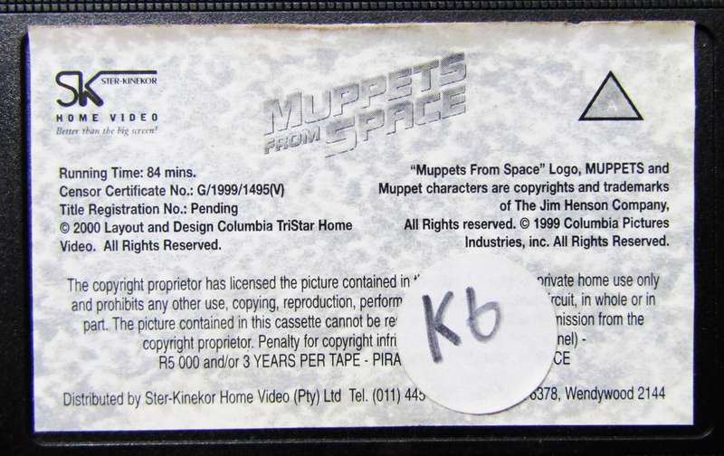 Muppets from Space - Movie VHS Tape (2000)