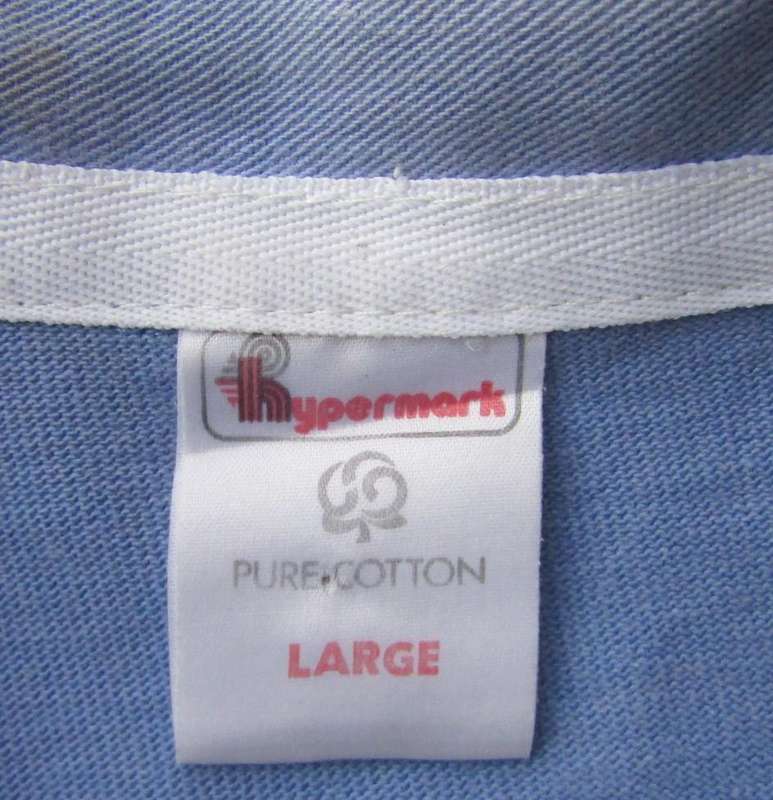 Old Long Sleeve Blou Bulle is Baas Rugby Jersey - Large Size