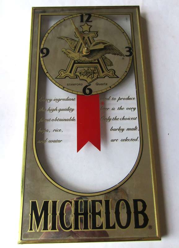 Old Michelob Beer Bar Sign with Clock