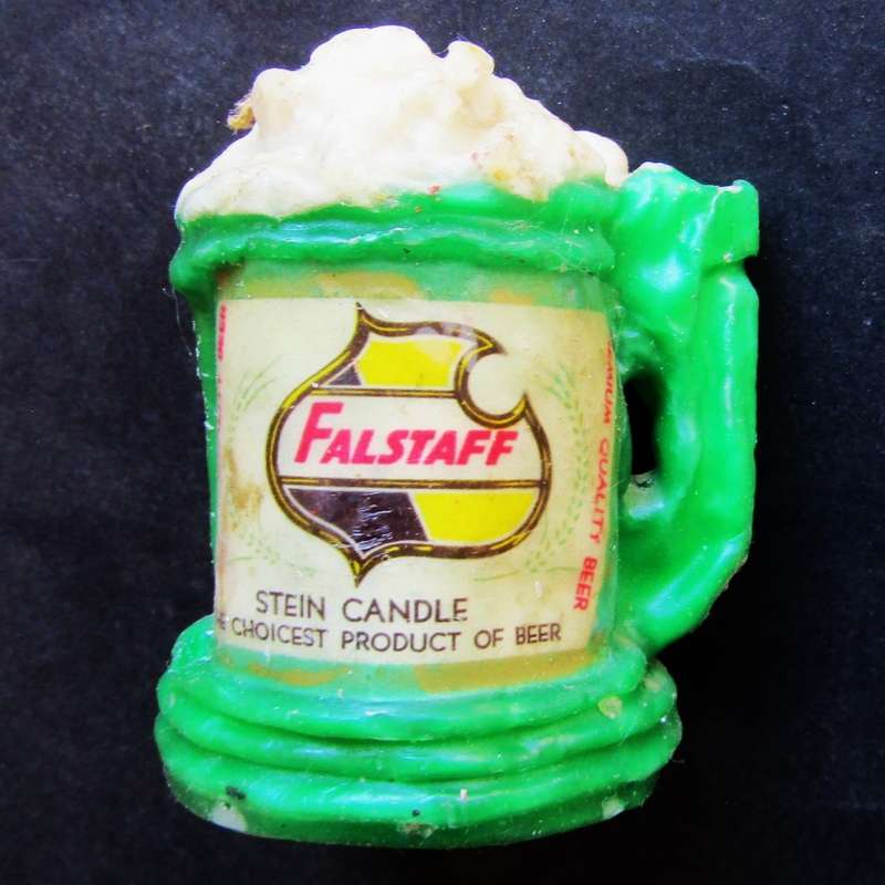 Old Falstaff Beer Stein Shaped Candle