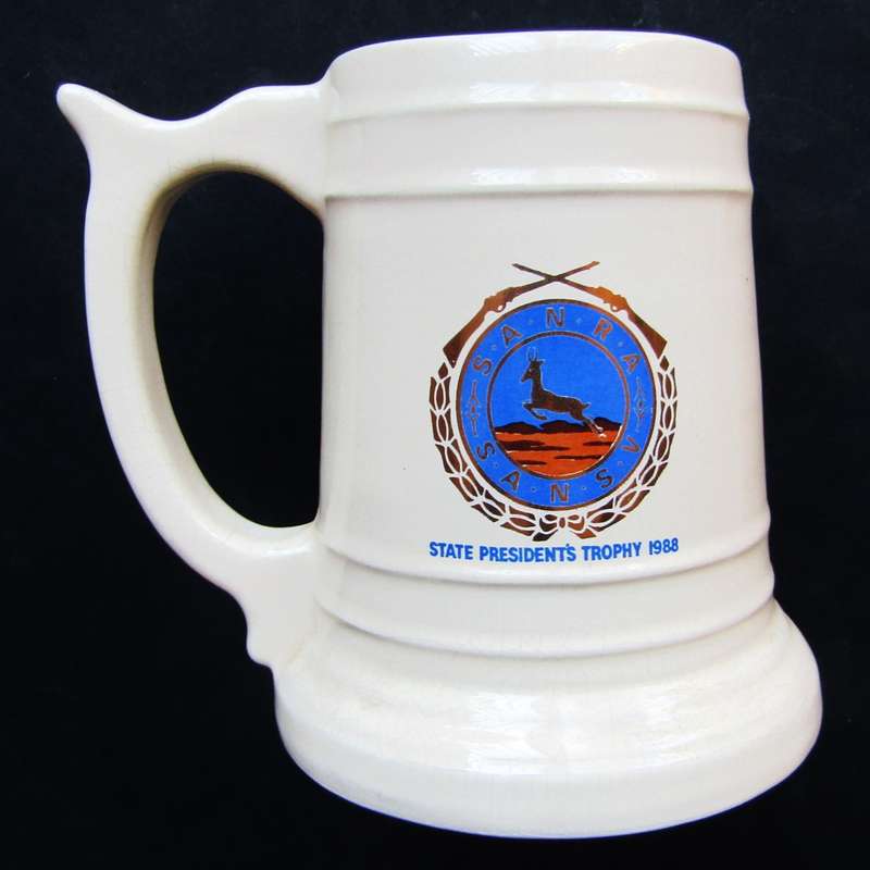 1988 SANRA State President's Trophy Shooting Beer Mug