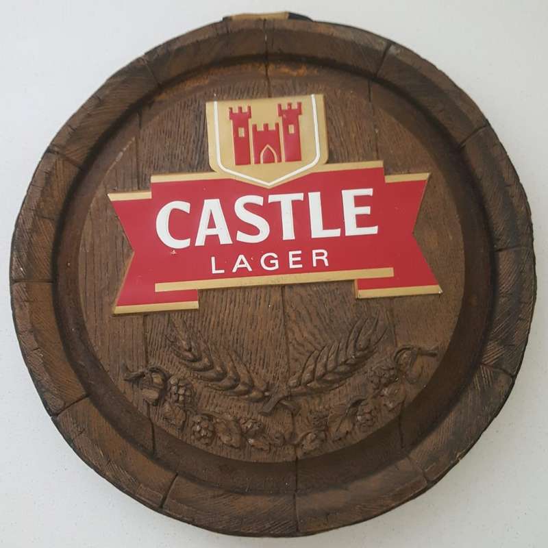 Old Castle Lager Beer Barrel Sign
